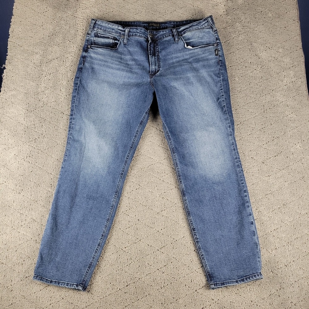 Silver Jeans Womens 20 Blue Beau Plus Size High Rise Medium Wash Stretch Denim